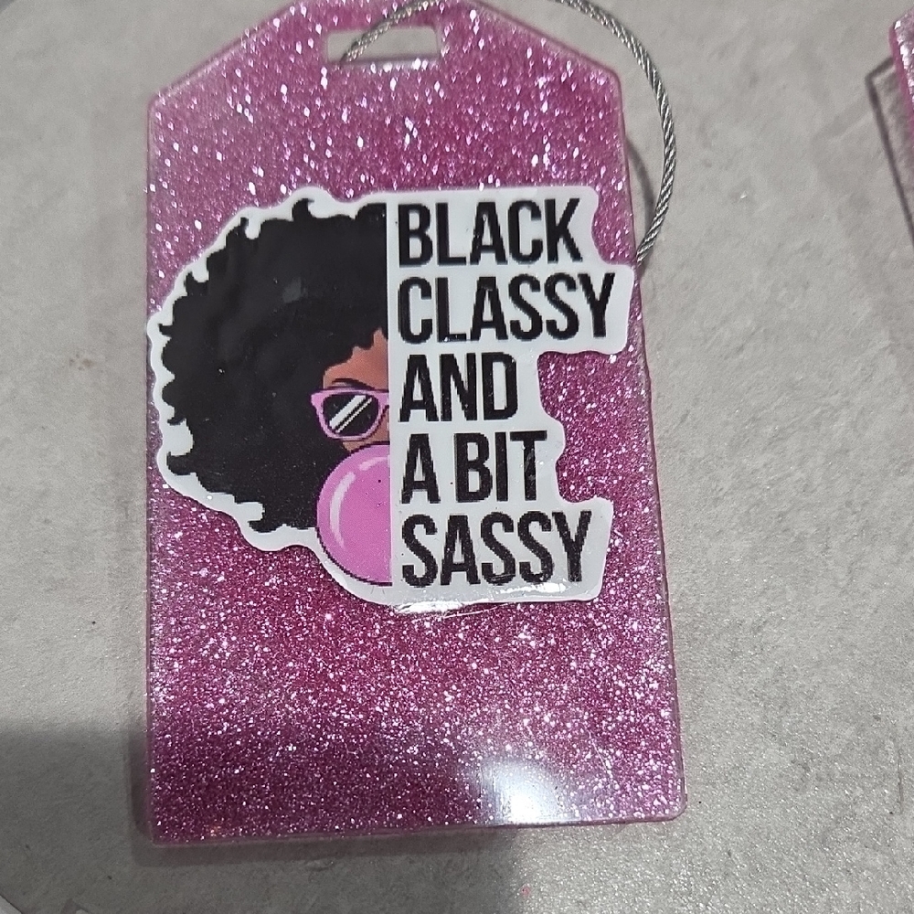 🎒🧳Pink Glitter Luggage/Backpack Tag